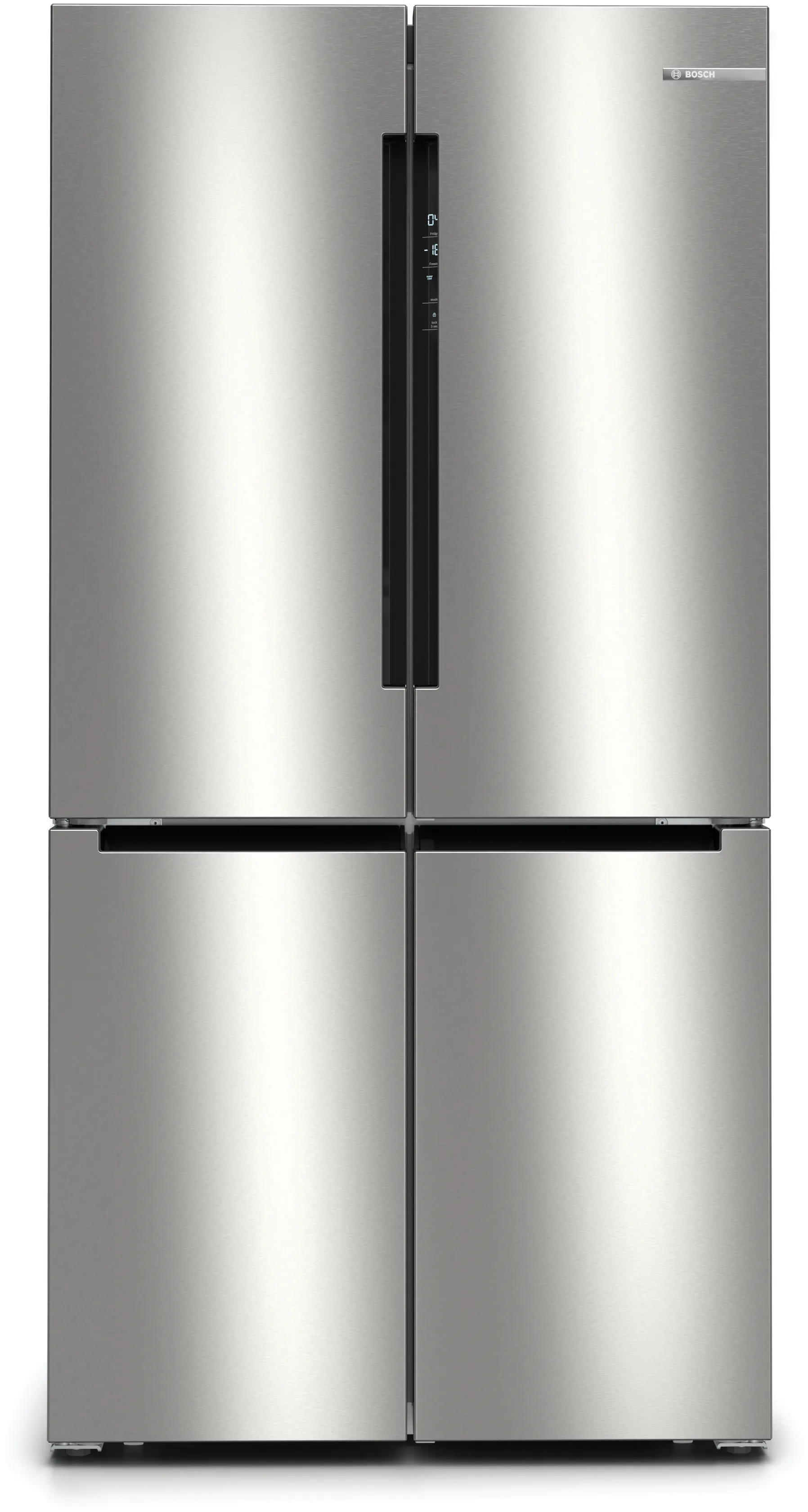 Series 4 French door bottom freezer, multi door 183 x 90.5 cm Brushed steel anti-fingerprint, Total No Frost